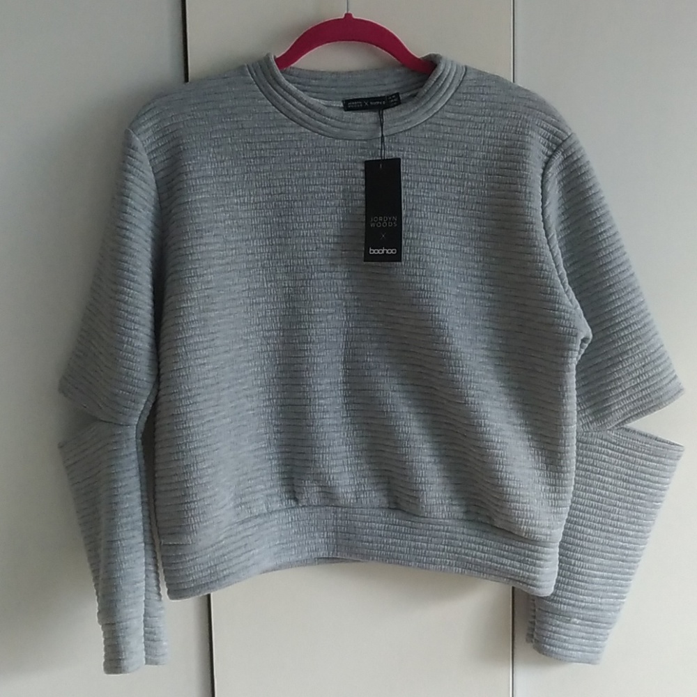 Grey Ribbed Sweater